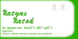 matyas matok business card